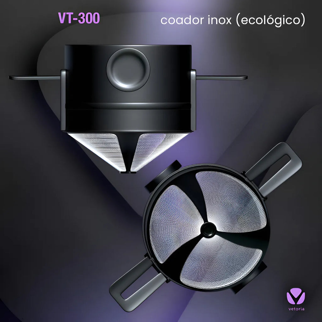 Mini Cafeteria Portátil Vetoria VT-300 Moedor De Café Copo Térmico