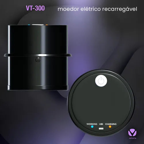 Mini Cafeteria Portátil Vetoria VT-300 Moedor De Café Copo Térmico